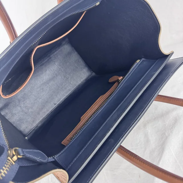 Celine Micro Luggage Tricolor Bag in calfskin from Reowned, photo 7 of 17