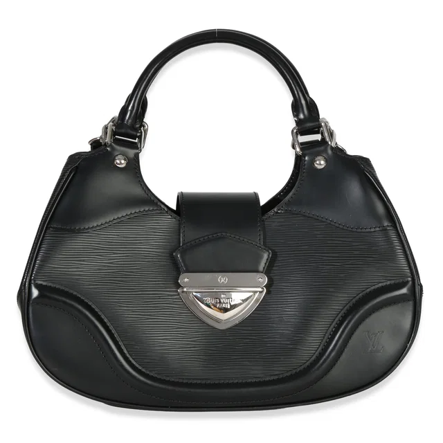 Louis Vuitton Black Epi Leather Montaigne Shoulder Bag in Black Leather from myGemma