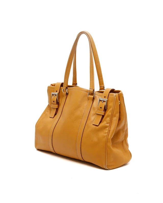 Prada Dual Buckle Tote Bag in Leather from A Retro Tale, photo 2 of 2
