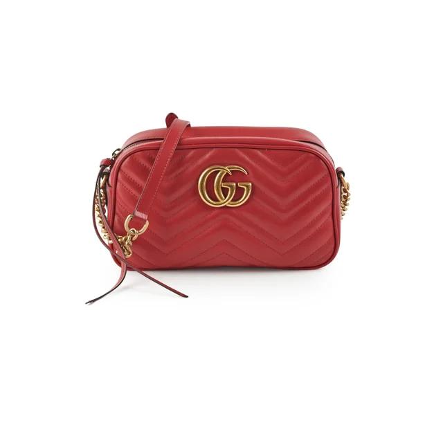 Gucci Marmont Small Soho Disco Bag Red in Red Leather from The Purse Affair