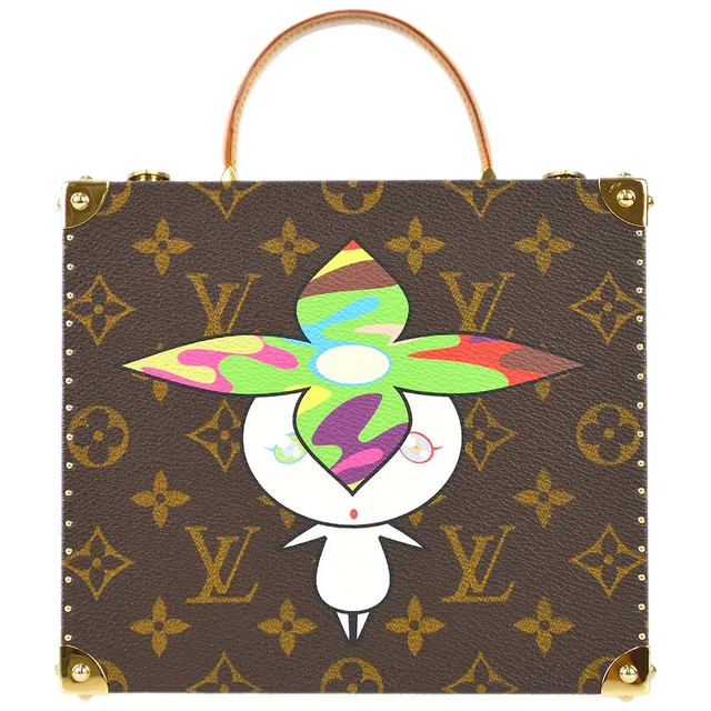 Louis Vuitton 2000s x Takashi Murakami Hat Man Jewelry Case M92475 in Coated canvas from AMORE Vintage Tokyo