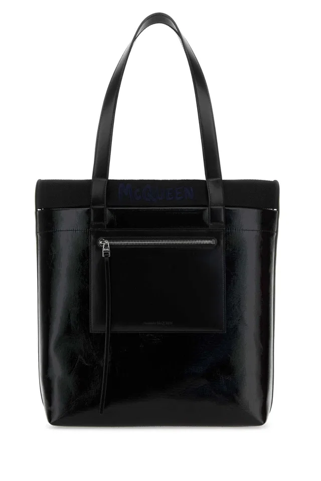 Alexander McQueen Patent Leather Tote Bag — Black in Black Patent leather from HEWI