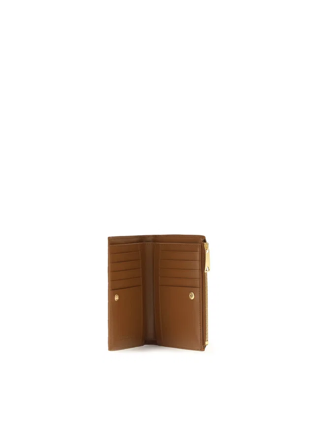 Bottega Veneta Woven Lambskin Wallet — Brown in Brown Lambskin from HEWI