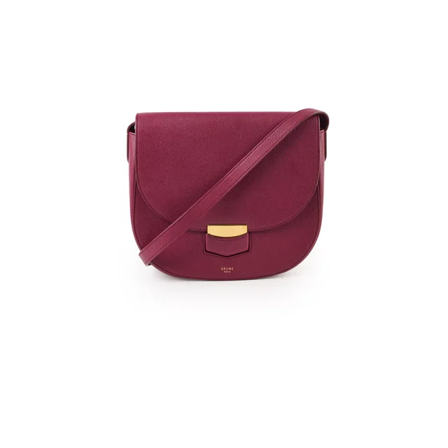Celine Trotter Small Burgundy in Burgundy Leather from The Purse Affair