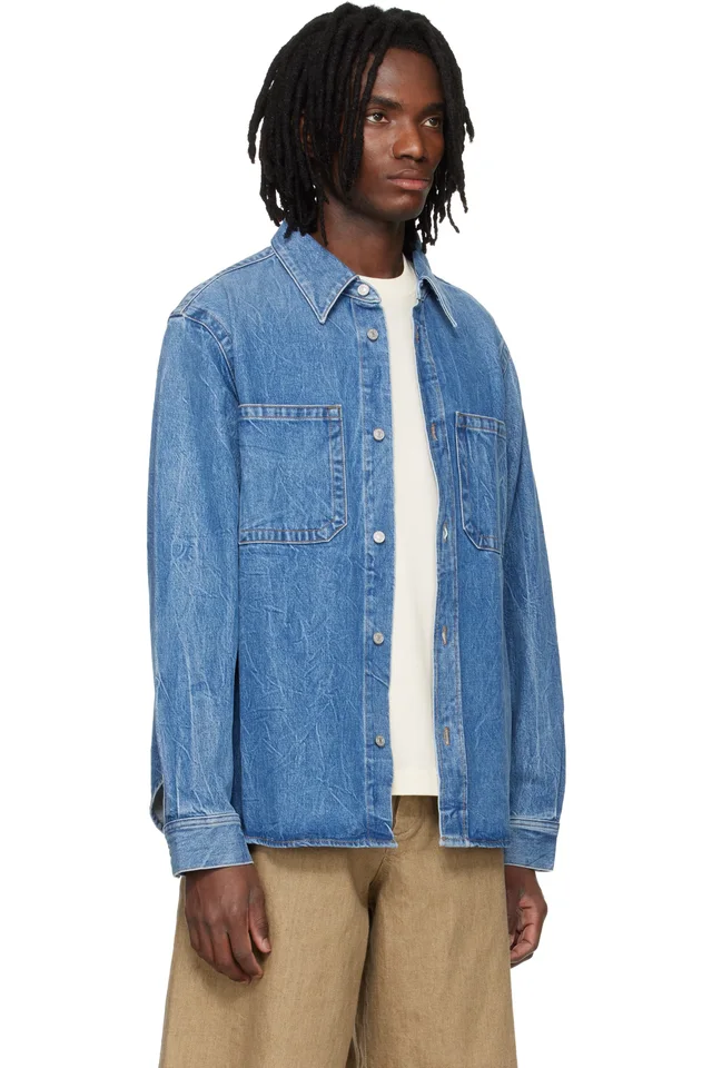 AGOLDE Blue Craven Denim Shirt, photo 2 of 4 from SSENSE