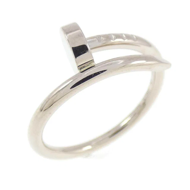 Cartier Juste Un Clou Small 750 White Gold Ring Size 8 in White from LuxUness