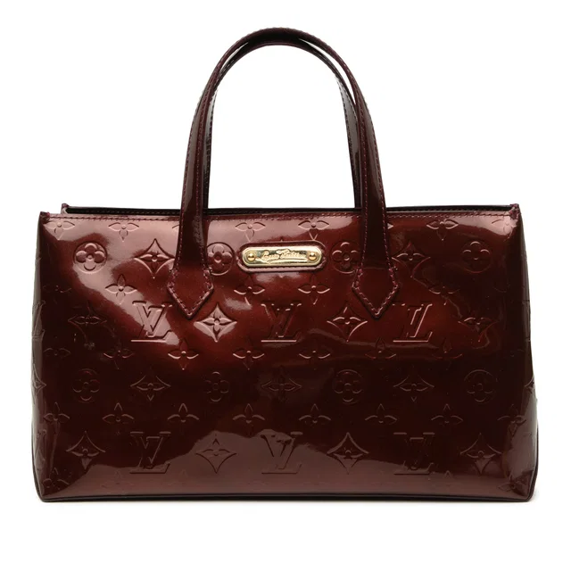 Red Louis Vuitton Monogram Vernis Wilshire PM Handbag in Red Leather from Designer Revival