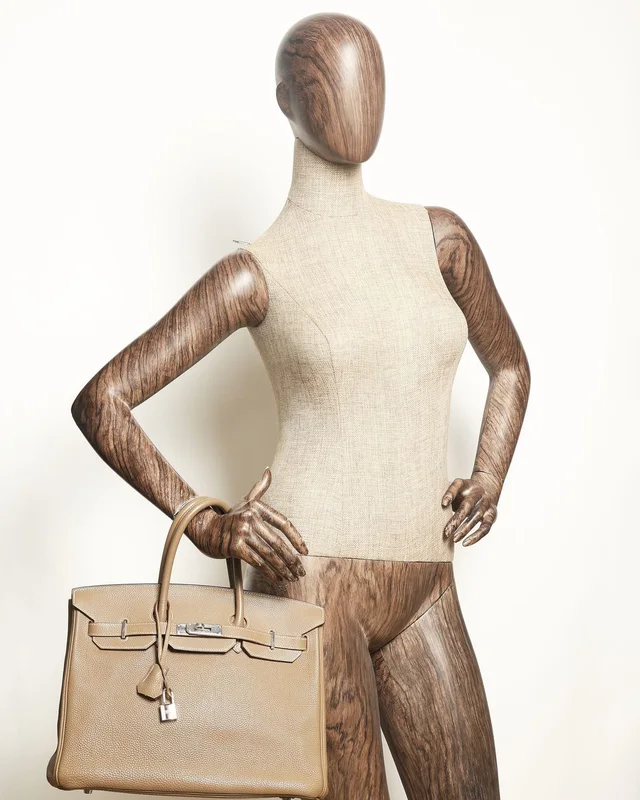 Hermès Birkin 35 Togo Etoupe Bag in Taupe Togo leather from A Retro Tale, photo 10 of 10
