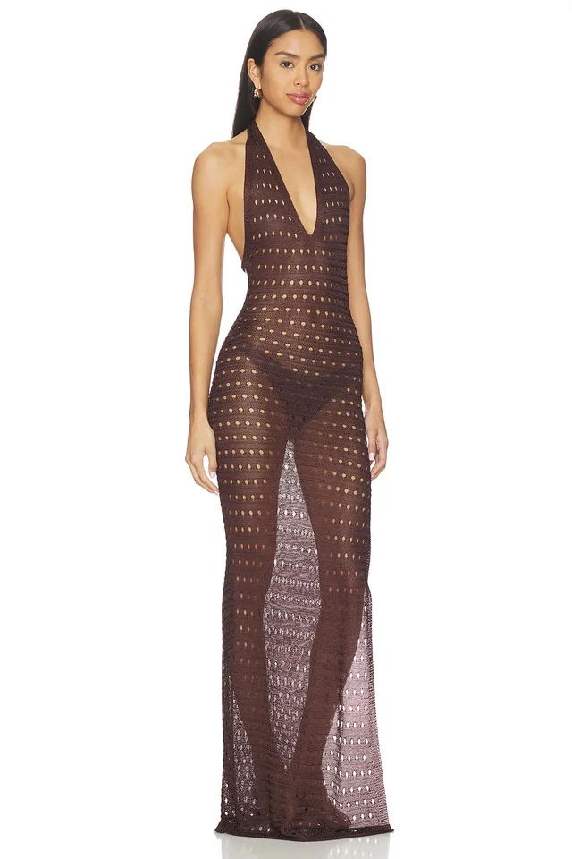 superdown Antonella Maxi Dress in Brown, photo 2 of 4 from REVOLVE (Canada)