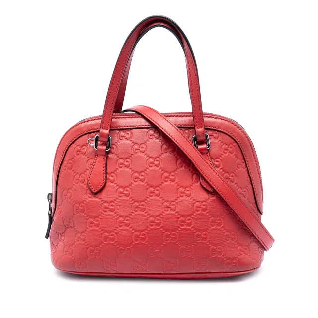 Red Gucci Mini Guccissima Dome Satchel in Red Leather from Designer Revival, photo 1 of 1