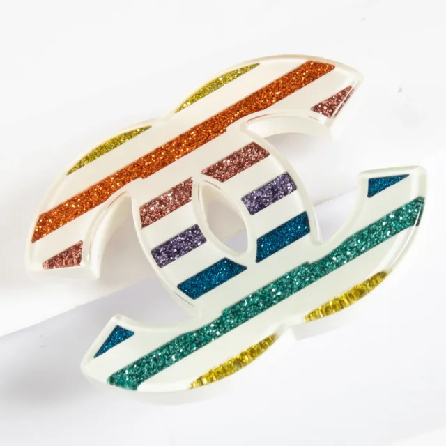 Chanel 19C Rainbow CC Brooch from Labellov, photo 2 of 3