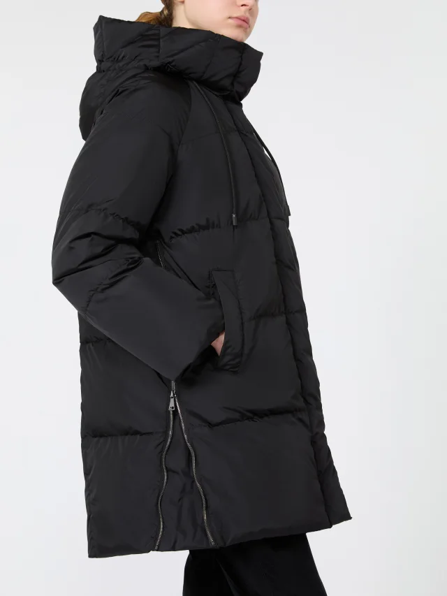Weekend Max Mara Midi parka in water-repellent taffeta - Black, photo 5 of 5 from SENSER