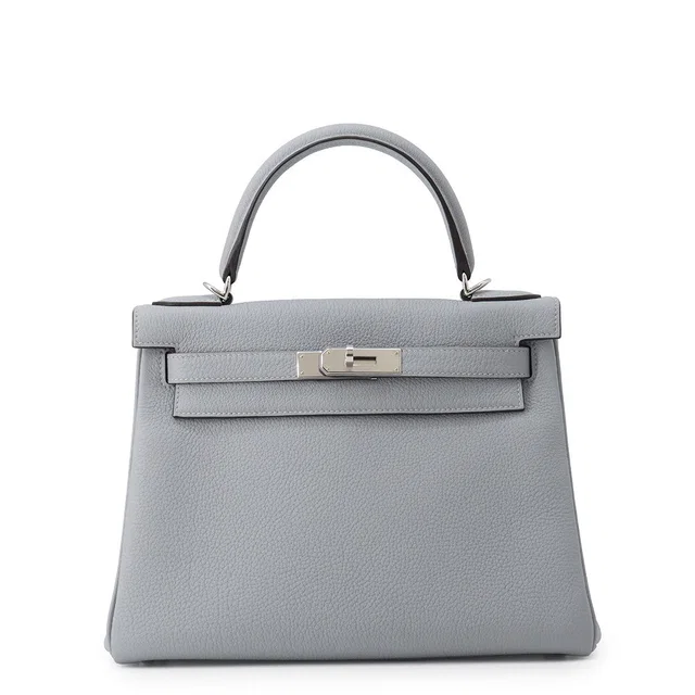 Hermès Kelly Retourne Green Pantan Togo Leather Size 28 in Green Togo leather from GALLERY RARE