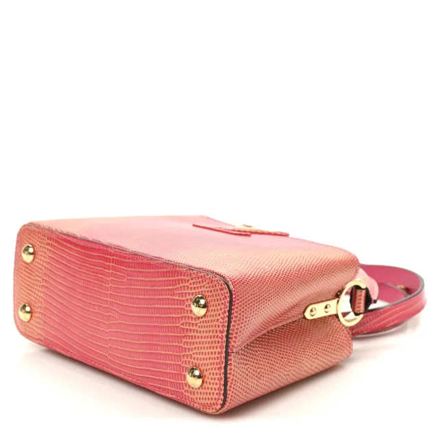Louis Vuitton Metallic Lizard Capucines Mini Fuchsia Gold in Pink Lizard from FASHIONPHILE, photo 9 of 9