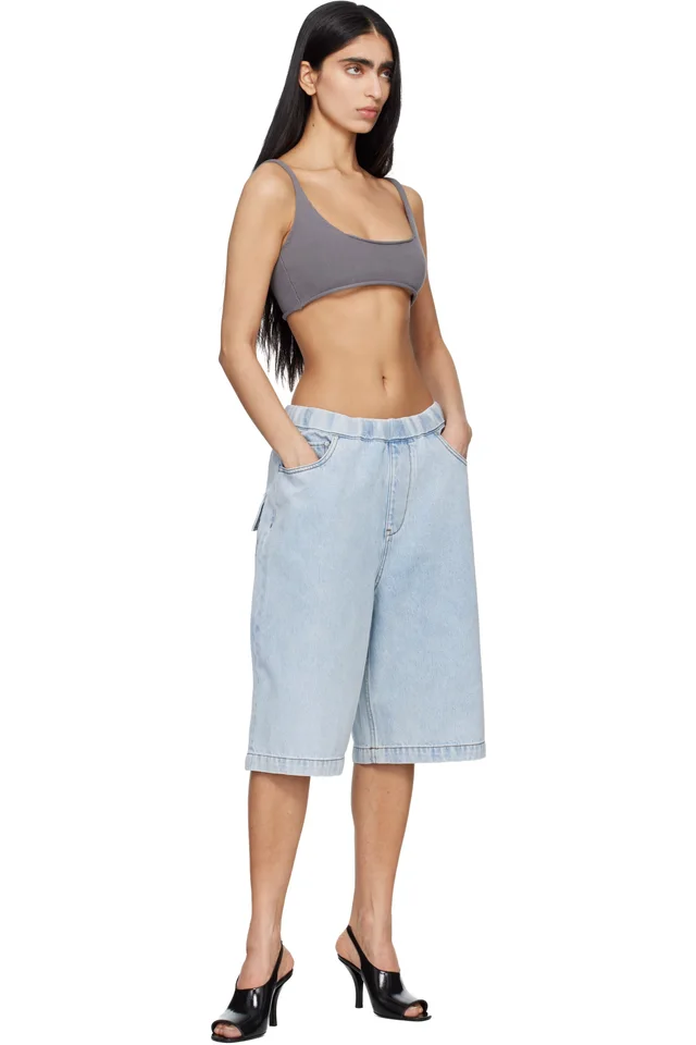 Entire Studios Blue Spar Denim Shorts, photo 4 of 4 from SSENSE