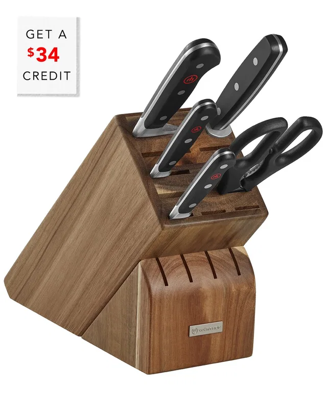 WÜSTHOF 6Pc Classic Starter Knife Block Set with $34 Credit, image 1 of 1 from Rue La La