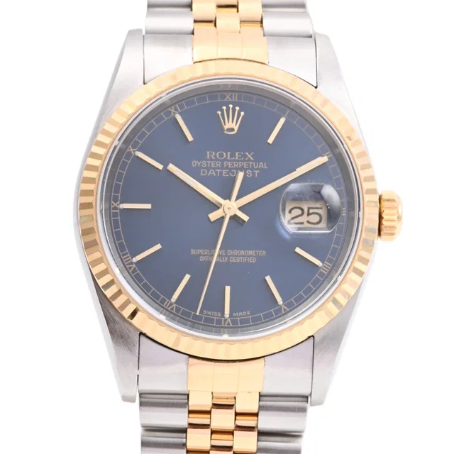 Rolex Circa 2000 Datejust 36mm 16233 Automatic Blue in Blue from VINTAGE QOO TOKYO