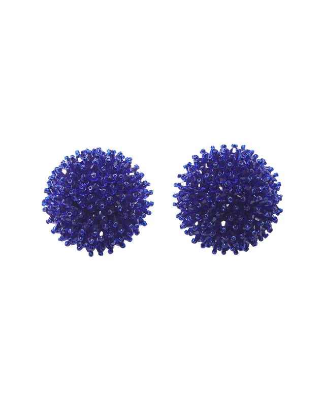 Carolina Herrera CZ Beaded Ball Dome Earrings, image 1 of 1 from Gilt