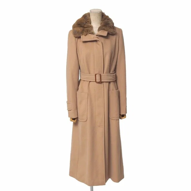 Max Mara Weekend Coat 42 Alpaca Belted Long in Wool from The Reluxe