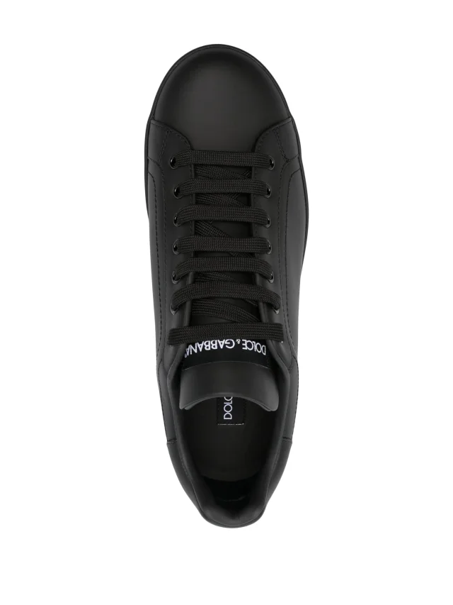 Dolce & Gabbana calfskin Portofino sneakers in Black, photo 4 of 5 from FARFETCH
