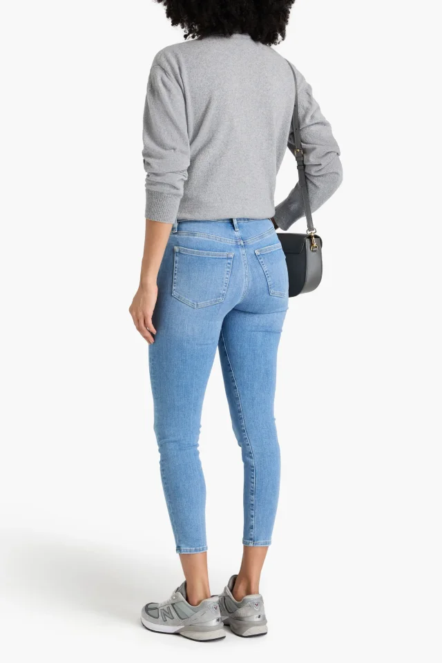Frame Le High Skinny Faded High-Rise Jeans in Light denim, photo 3 of 4 from THE OUTNET