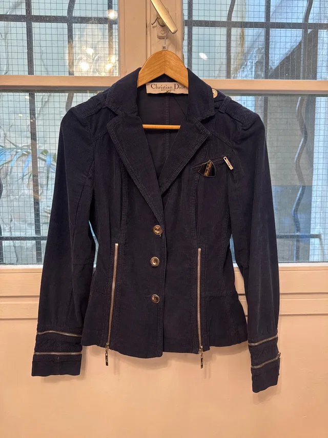 Dior Corduroy Blue Jacket in Blue from Luxury Promise