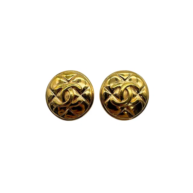 Chanel Vintage Earrings Cocomark Round Accessory from Luxury Promise