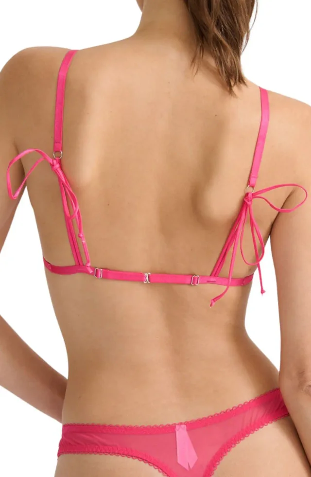 Kat The Label Sorrento Lace Trim Bralette in Pink, photo 2 of 3 from Nordstrom Rack