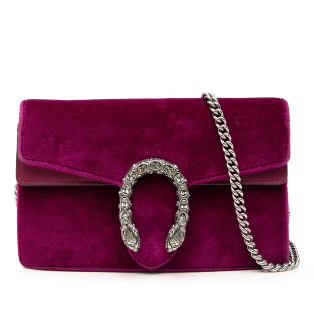 Purple Gucci Mini Velvet Dionysus Crossbody in Purple Velvet from Designer Revival
