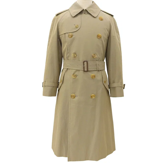 Burberry Nova Check Lining Trench Coat Khaki in Green from VINTAGE QOO TOKYO