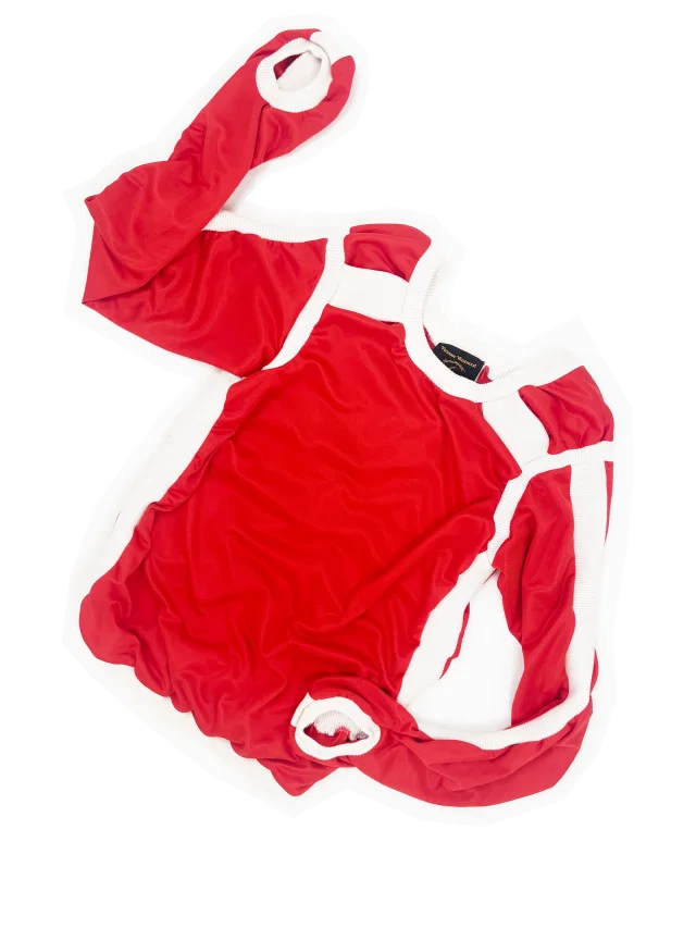 Vivienne Westwood ruched red and white top in White from James Veloria