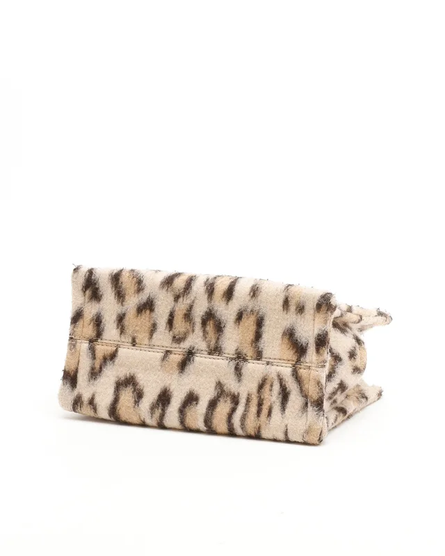 Celine Small Leopard Thaise Triomphe Bag in Wool from A Retro Tale, photo 4 of 7