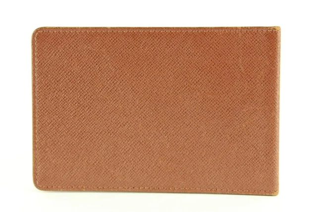 Louis Vuitton Brown Taiga Leather Card Holder ID Wallet Case in Brown Leather from Bagriculture