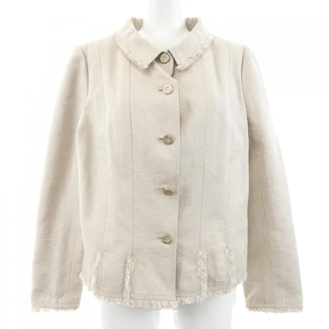 Chanel 06P Vintage Jacket Beige in Beige Silk from The Reluxe
