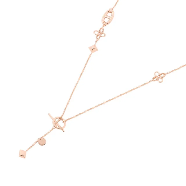 Hermès Rondo Multi Necklace Size LG 18K Pink Gold in Pink from GALLERY RARE, photo 2 of 2