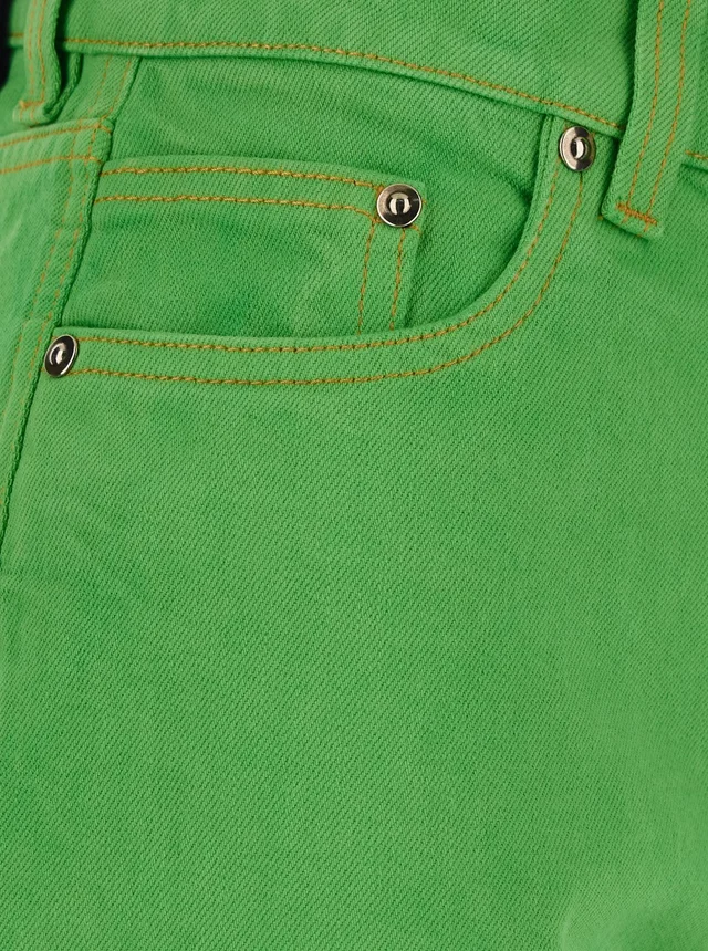 VERSACE 'Capri' Green Five-Pocket Jeans with Medusa Patch on the Back In cotton for Women in Green 100% Cotton, photo 6 of 6 from Gaudenzi Boutique