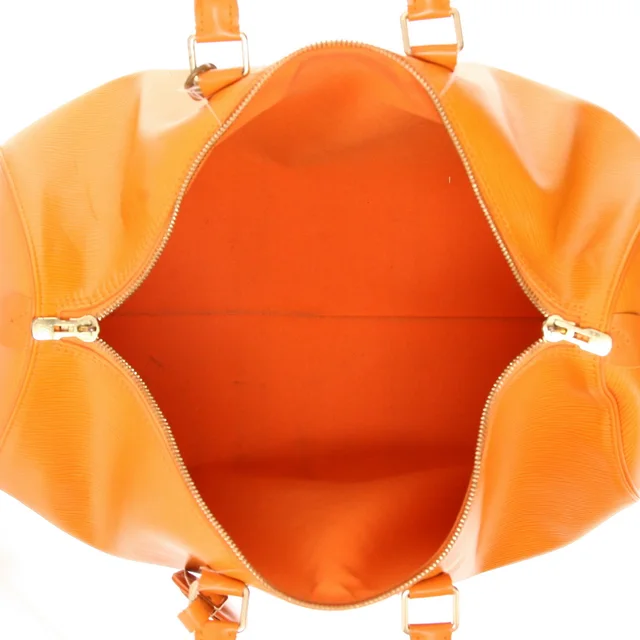 Louis Vuitton Keepall 45 travel bag in Orange Leather from Collector Square, photo 4 of 4