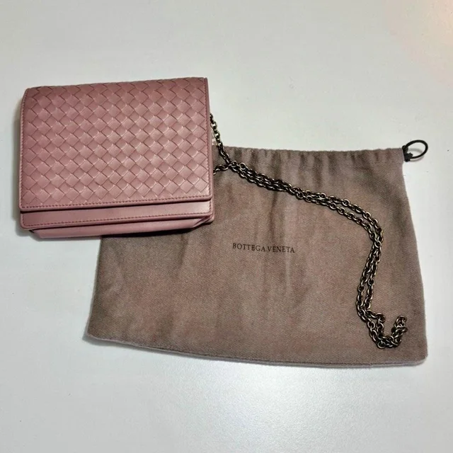 Bottega Veneta Women's Crossbody bags - Pink in pink from Depop, photo 1 of 1