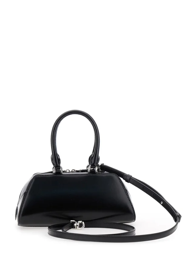Givenchy 'Antigona East West' Black Mini Handbag with Adjustable and Removable Shoulder Strap and Logo Lettering on the Front in Leather Woman in Black 100% Calf, photo 7 of 14 from Gaudenzi Boutique