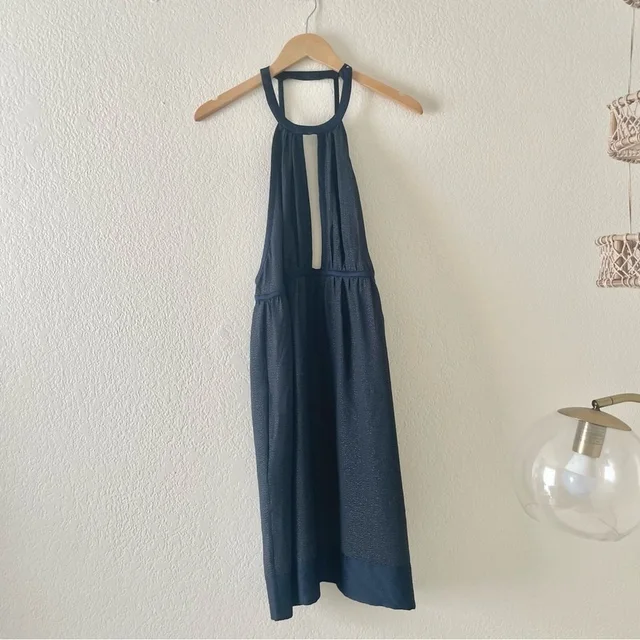 Stella McCartney Navy Silk Keyhole Dress With Pockets in blue|gold Silk from Poshmark