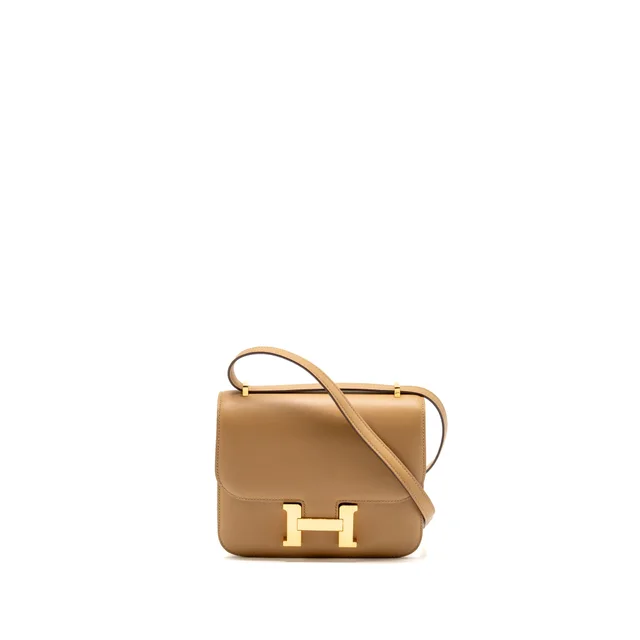 Hermès mini constance Swift biscuit GHW stamp Z in Swift leather from EMIER