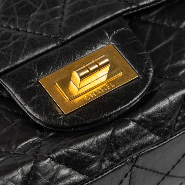 Chanel Aged Calfskin Large Reissue 2.55 Bag in Black Calfskin from Labellov, photo 9 of 9