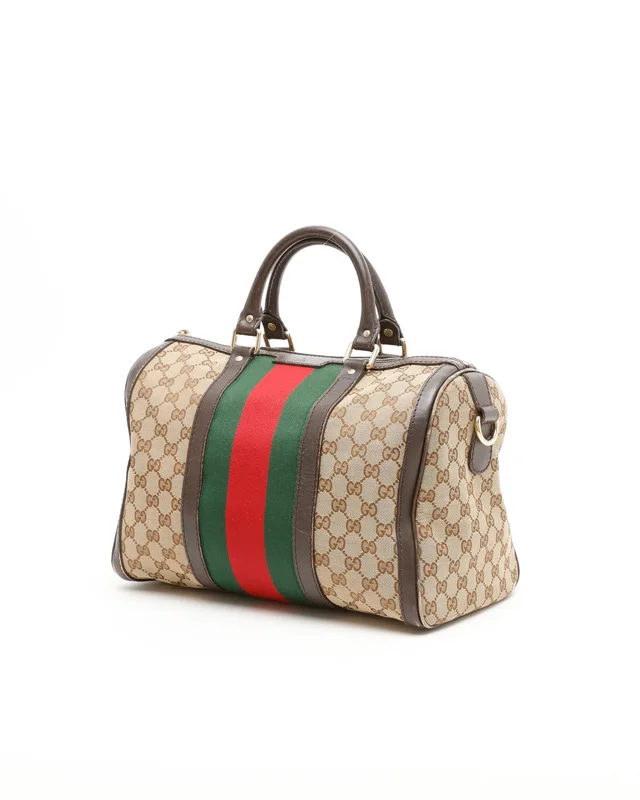 Gucci GG Web Boston Bag in Canvas from A Retro Tale, photo 2 of 11