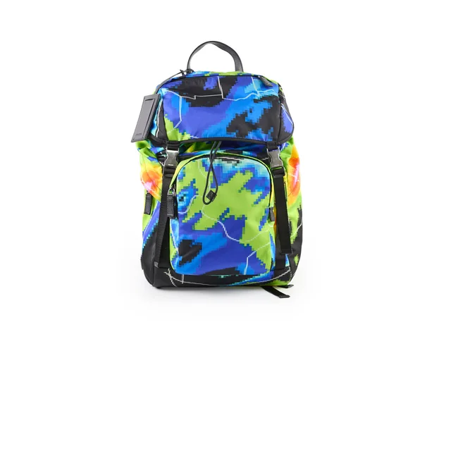 Prada Green Nylon Backpack in Blue Nylon from The Purse Affair