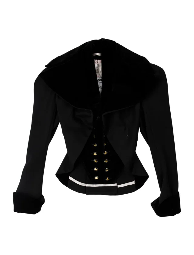 Vivienne Westwood coats in black Velvet from The RealReal