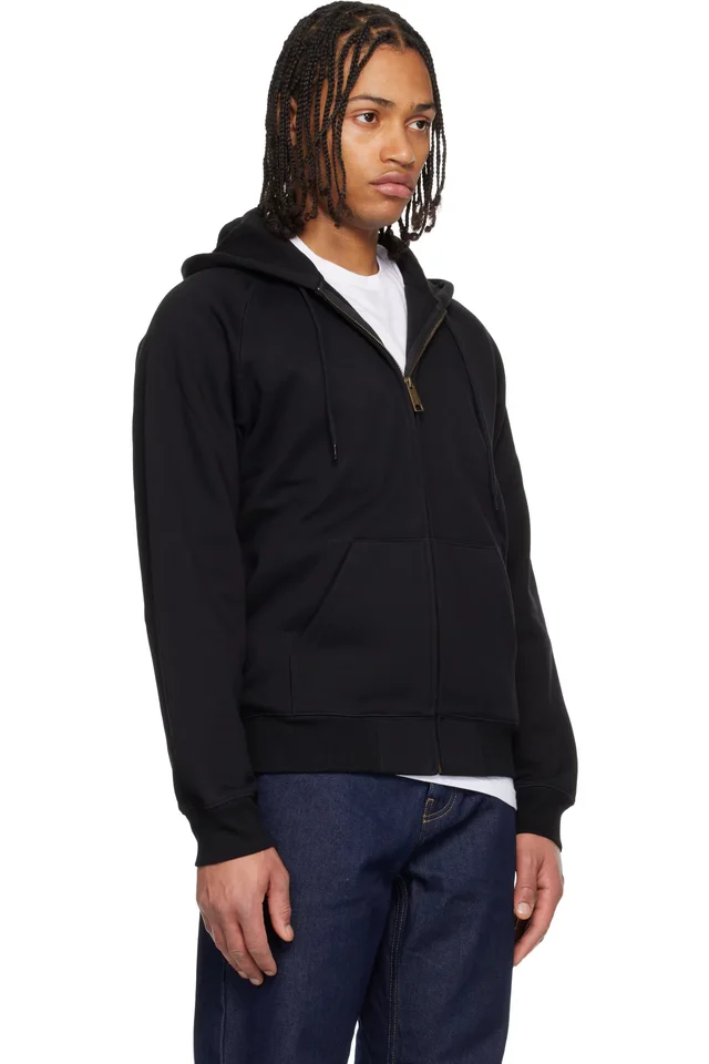 Carhartt Work In Progress Black Chase Hoodie, photo 2 of 4 from SSENSE