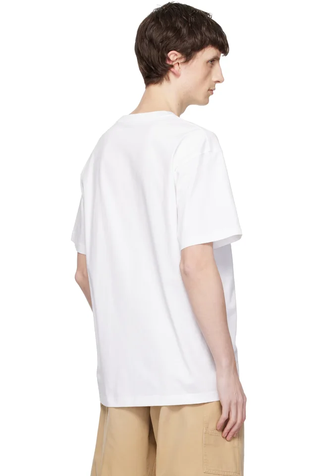 Carhartt Work In Progress White Monogram T-shirt, photo 3 of 3 from SSENSE
