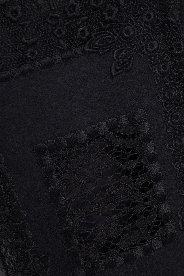 Valentino Garavani Lace-Paneled Woven Mini Dress, photo 4 of 4 from THE OUTNET