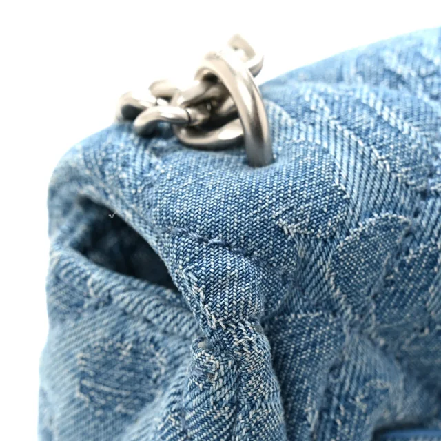 Chanel Quilted Mini Camellia Sweetheart Flap Blue in Blue Denim from FASHIONPHILE, photo 12 of 12