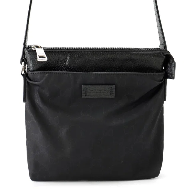 Gucci GGNylon Shoulder Bag Black510339 GGNylon Leather in Leather from GALLERY RARE